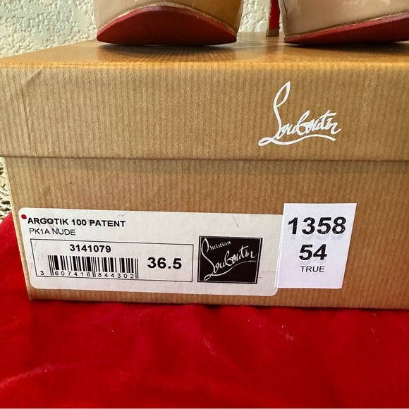 Christian Louboutin Nude Patent Argotik 100 Pumps - Picture 12 of 13
